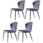 Matte Finish Wingback Dining Chair with Metal Frame Contemporary Side Chair for Kitchen