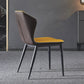 Matte Finish Wingback Dining Chair with Metal Frame Contemporary Side Chair for Kitchen