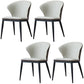 Modern Design Armless Wingback Parsons Chairs Faux Leather Side Chair