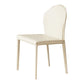 Minimalist Style Leather Dining Chairs for Home Armless Solid Back Chairs
