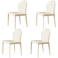 Minimalist Style Leather Dining Chairs for Home Armless Solid Back Chairs