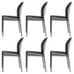 Minimalist Style Leather Dining Chairs for Home Armless Solid Back Chairs