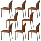 Minimalist Style Leather Dining Chairs for Home Armless Solid Back Chairs