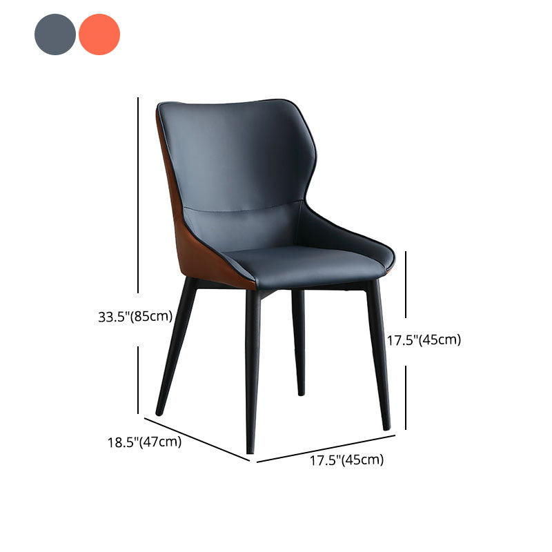 Sillas laterales de ala de ala sin brazo de estilo industrial silla lateral falsa