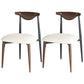 Contemporary Upholstered Side Chairs Armless Open Back Chairs