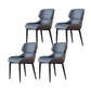 Modern Style Metal Dining Chair Faux Leather Arm Dining Room Chair for Home Use