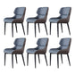 Modern Style Metal Dining Chair Faux Leather Arm Dining Room Chair for Home Use