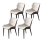 Modern Style Metal Dining Chair Faux Leather Arm Dining Room Chair for Home Use