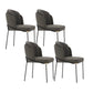Contemporary Dining Fabric Side Chair Metal Dining Armless Chair