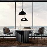 Sedia da sala da pranzo contemporanea sedia da pranzo in metallo.