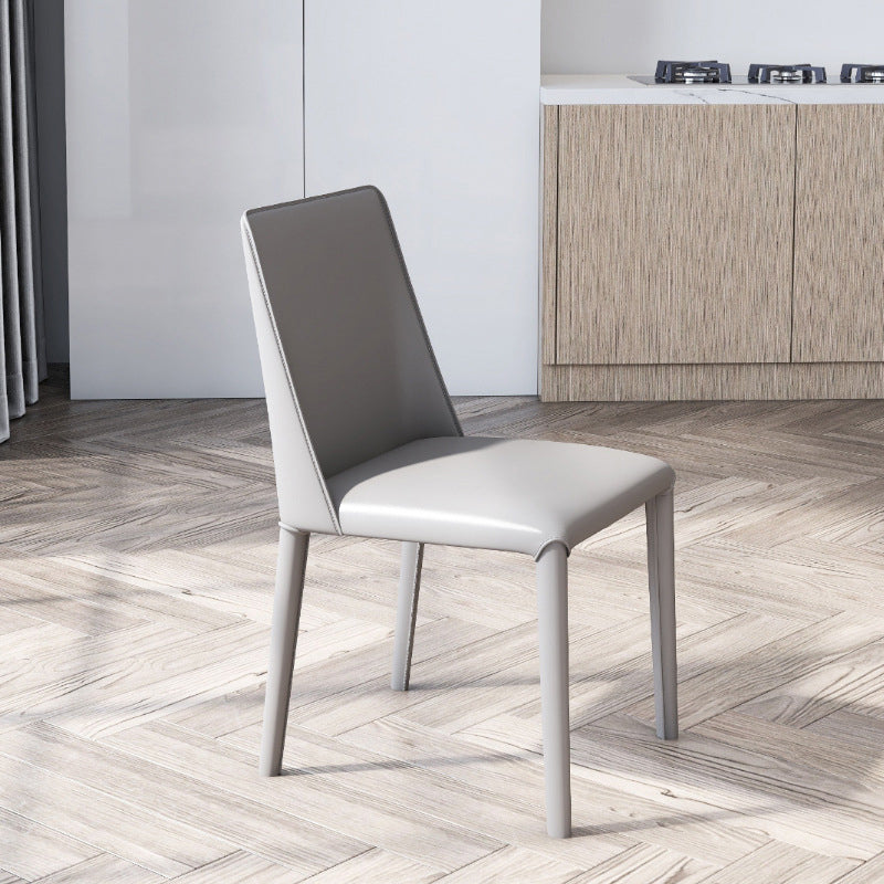 Zeitgenössischer Leder -Esstuhl Armless Side Stuhl für das Restaurantgebrauch