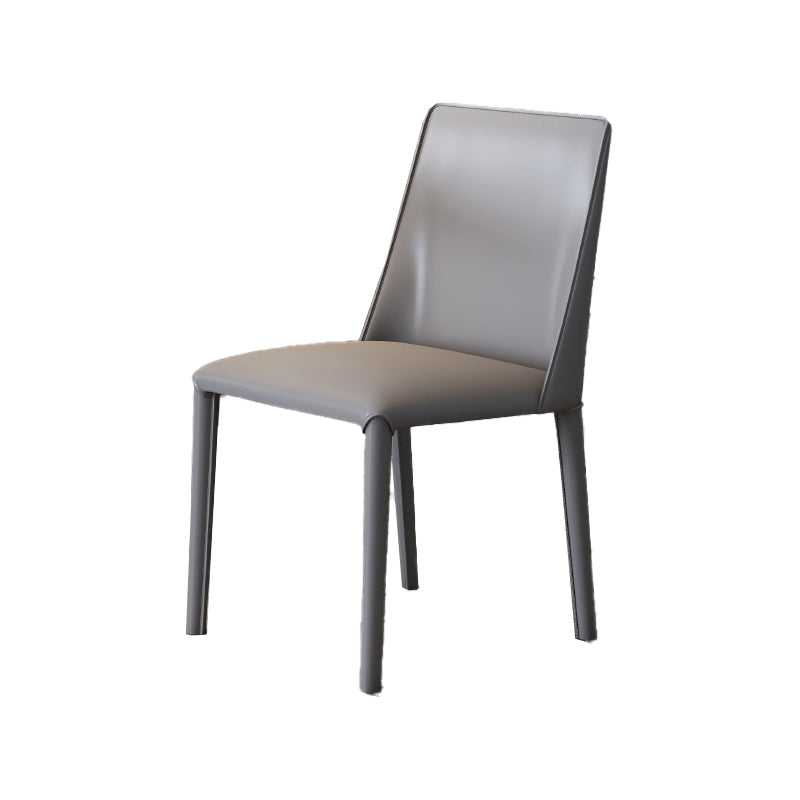 Zeitgenössischer Leder -Esstuhl Armless Side Stuhl für das Restaurantgebrauch