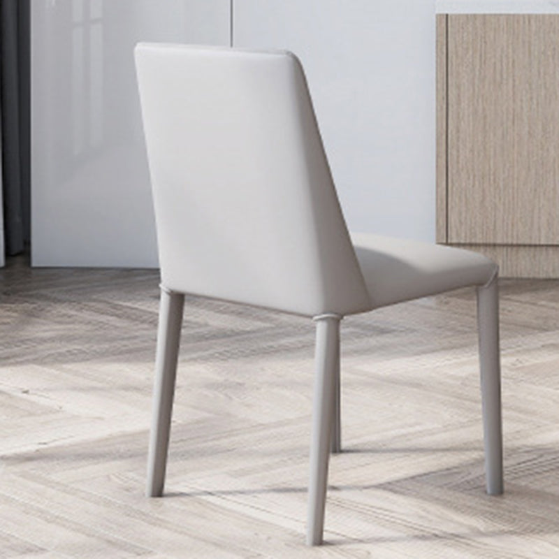 Zeitgenössischer Leder -Esstuhl Armless Side Stuhl für das Restaurantgebrauch