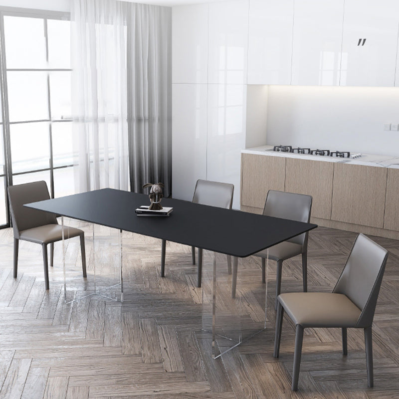 Zeitgenössischer Leder -Esstuhl Armless Side Stuhl für das Restaurantgebrauch