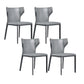 Contemporary Leather Dining Chair Wingback Side Chair for Restaurant Use Grey 4 Piece Set Clearhalo 'Dining Chairs' 'Dining Tables & Seating' 'dining_chair' 'furn' 'furn_dining_chair' 'Furniture' 'Kitchen & Dining Furniture' 5192361