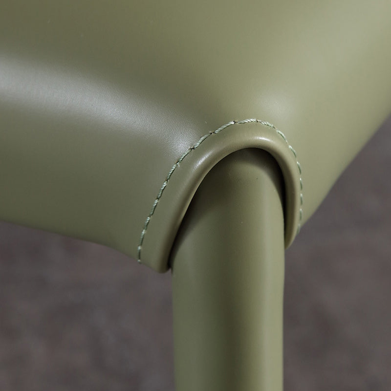 Contemporary Leather Dining Chair Wingback Side Chair for Restaurant Use Clearhalo 'Dining Chairs' 'Dining Tables & Seating' 'dining_chair' 'furn' 'furn_dining_chair' 'Furniture' 'Kitchen & Dining Furniture' 5192362