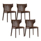 Contemporary Leather Dining Chair Wingback Side Chair for Restaurant Use Coffee 4 Piece Set Clearhalo 'Dining Chairs' 'Dining Tables & Seating' 'dining_chair' 'furn' 'furn_dining_chair' 'Furniture' 'Kitchen & Dining Furniture' 5192369