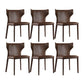 Contemporary Leather Dining Chair Wingback Side Chair for Restaurant Use Coffee 6 Piece Set Clearhalo 'Dining Chairs' 'Dining Tables & Seating' 'dining_chair' 'furn' 'furn_dining_chair' 'Furniture' 'Kitchen & Dining Furniture' 5192371