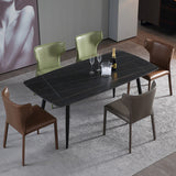 Contemporary Leather Dining Chair Wingback Side Chair for Restaurant Use Clearhalo 'Dining Chairs' 'Dining Tables & Seating' 'dining_chair' 'furn' 'furn_dining_chair' 'Furniture' 'Kitchen & Dining Furniture' 5192372