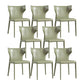 Contemporary Leather Dining Chair Wingback Side Chair for Restaurant Use Blackish Green 8 Piece Set Clearhalo 'Dining Chairs' 'Dining Tables & Seating' 'dining_chair' 'furn' 'furn_dining_chair' 'Furniture' 'Kitchen & Dining Furniture' 5192379