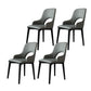 Contemporary PU Leather Dining Chairs Wood Arm Dining Chair for Home Use Grey 4 Piece Set Clearhalo 'Dining Chairs' 'Dining Tables & Seating' 'dining_chair' 'furn' 'furn_dining_chair' 'Furniture' 'Kitchen & Dining Furniture' 5192384