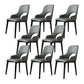 Contemporary PU Leather Dining Chairs Wood Arm Dining Chair for Home Use Grey 8 Piece Set Clearhalo 'Dining Chairs' 'Dining Tables & Seating' 'dining_chair' 'furn' 'furn_dining_chair' 'Furniture' 'Kitchen & Dining Furniture' 5192388