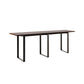 Pine Wood Bar Dining Table Industrial Rectangle Bar Table with Sled Pedestal Walnut Without Chairs Clearhalo 'Bar Furniture' 'Bar Tables' 'bar_tables' 'furn' 'furn_bar_tables' 'Furniture' 'furniture_bar_tables' 'Kitchen & Dining Furniture' 5197990