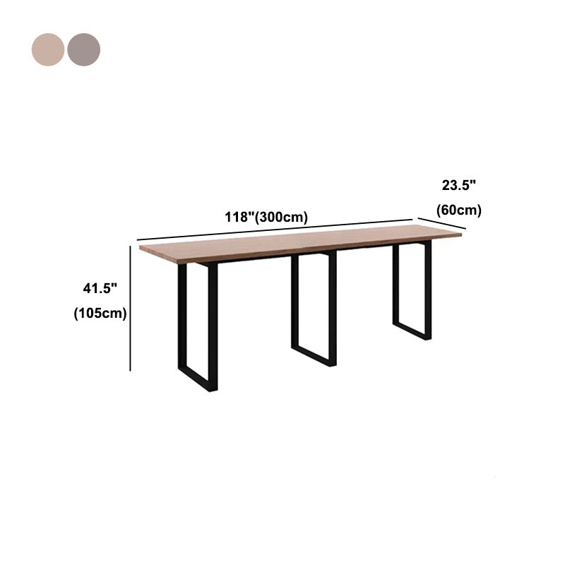 Pine Wood Bar Dining Table Industrial Rectangle Bar Table with Sled Pedestal Clearhalo 'Bar Furniture' 'Bar Tables' 'bar_tables' 'furn' 'furn_bar_tables' 'Furniture' 'furniture_bar_tables' 'Kitchen & Dining Furniture' 5198000