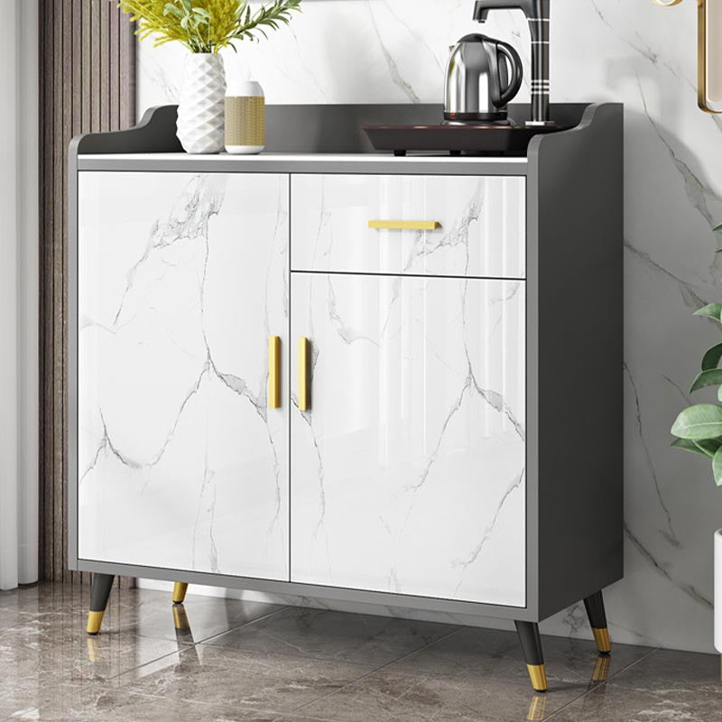 Server in stile glam sinterizzato in pietra server con porta e cassetto per l'uso domestico