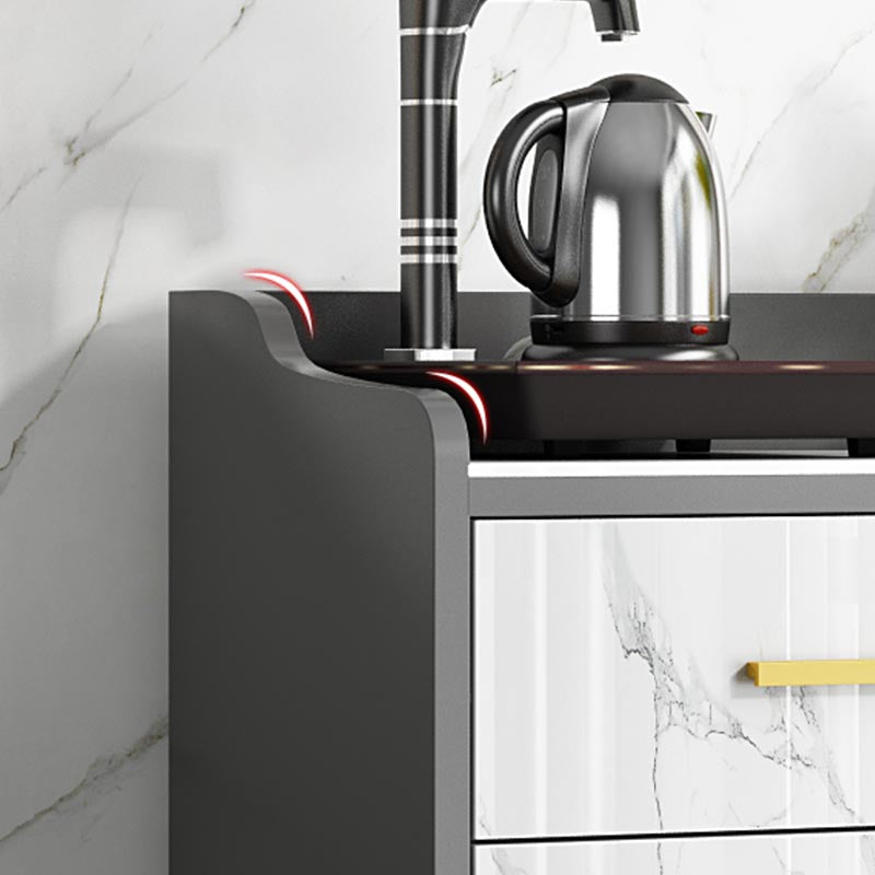 Server in stile glam sinterizzato in pietra server con porta e cassetto per l'uso domestico