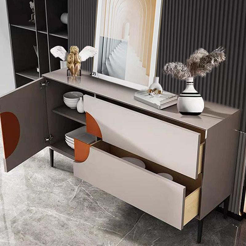 Glam Style Sideboard Wooden Dining Sideboard with Drawers for Living Room Clearhalo 'buffet_sideboard' 'Buffets & Sideboards' 'furn' 'furn_buffet_sideboard' 'Furniture' 'Kitchen & Dining Furniture' 5202363