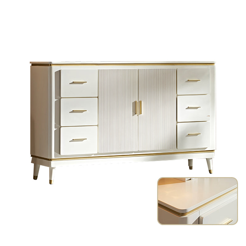 Sideboard in stile glam Sideboard da pranzo in legno con porte per soggiorno
