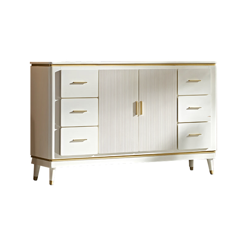 Sideboard in stile glam Sideboard da pranzo in legno con porte per soggiorno