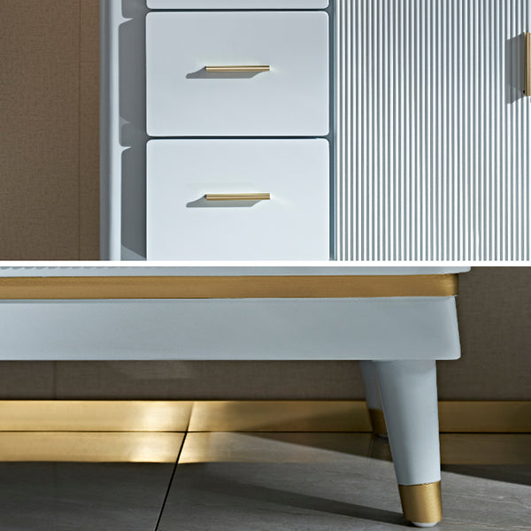 Sideboard in stile glam Sideboard da pranzo in legno con porte per soggiorno