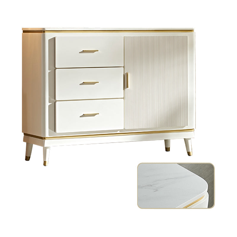 Sideboard in stile glam Sideboard da pranzo in legno con porte per soggiorno