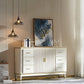Sideboard in stile glam Sideboard da pranzo in legno con porte per soggiorno
