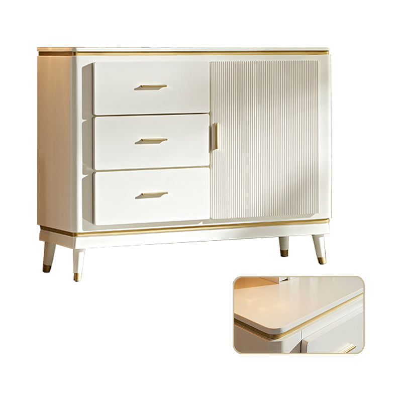 Sideboard in stile glam Sideboard da pranzo in legno con porte per soggiorno