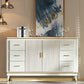 Sideboard in stile glam Sideboard da pranzo in legno con porte per soggiorno