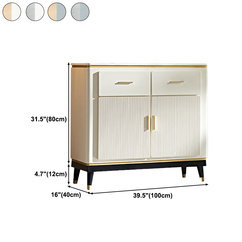 Sideboard in stile glam Sideboard da pranzo in legno con porte per soggiorno