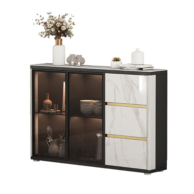 9.45"W Sideboard Contemporary Style Dining Server with 3 Drawers for Kitchen Dining Room https: res.litfad.com site img item 2022 07 11 5202465 1200x1200.jpg Clearhalo 'buffet_sideboard' 'Buffets & Sideboards' 'furn' 'furn_buffet_sideboard' 'Furniture' 'Kitchen & Dining Furniture' 5202465