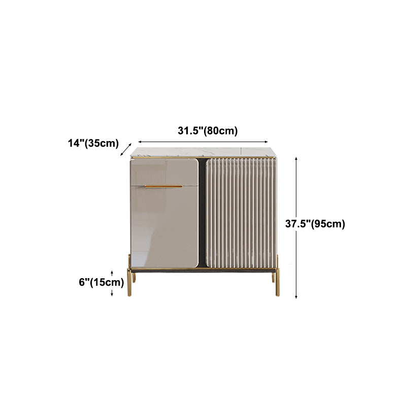 Stone contemporanea sala da pranzo sideboidali regolabili.