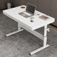 Contemporary Style Standing Desk Converter Metal Trestle Base Desk for Office White Drawers Clearhalo 'furn' 'furn_office_desk' 'Furniture' 'Office Desks' 'Office Furniture' 'office_desk' 5202515