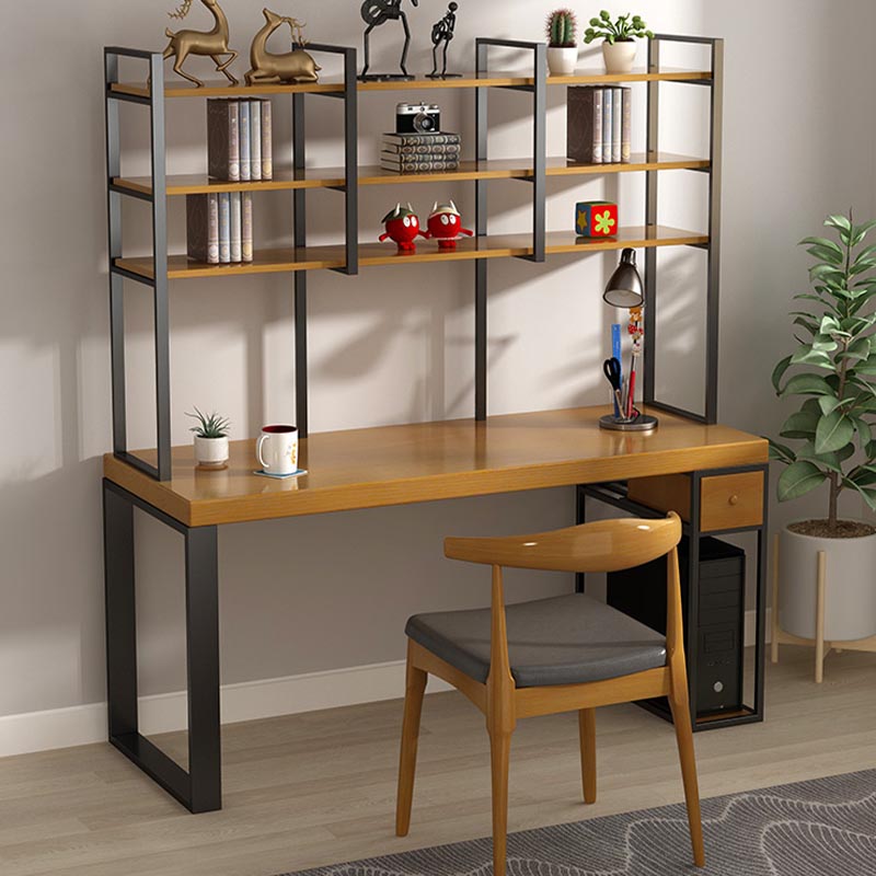 Escritorio de estilo moderno escritorio rectangular escritorio de oficina de trine de madera maciza para hogar