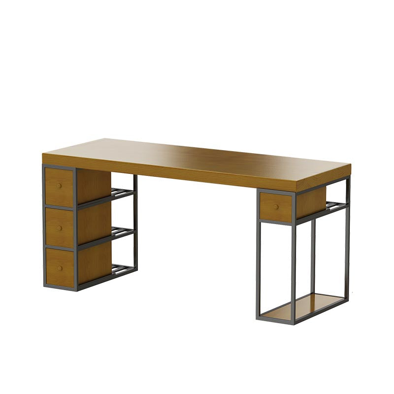 Escritorio de estilo moderno escritorio rectangular escritorio de oficina de trine de madera maciza para hogar