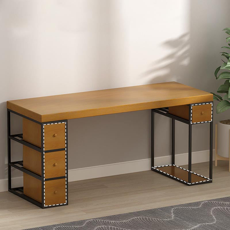Escritorio de estilo moderno escritorio rectangular escritorio de oficina de trine de madera maciza para hogar