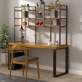 Escritorio de estilo moderno escritorio rectangular escritorio de oficina de trine de madera maciza para hogar