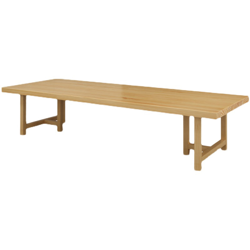 Mesa de reunión de madera sólida de pino escritorio de oficina rectangular de estilo moderno