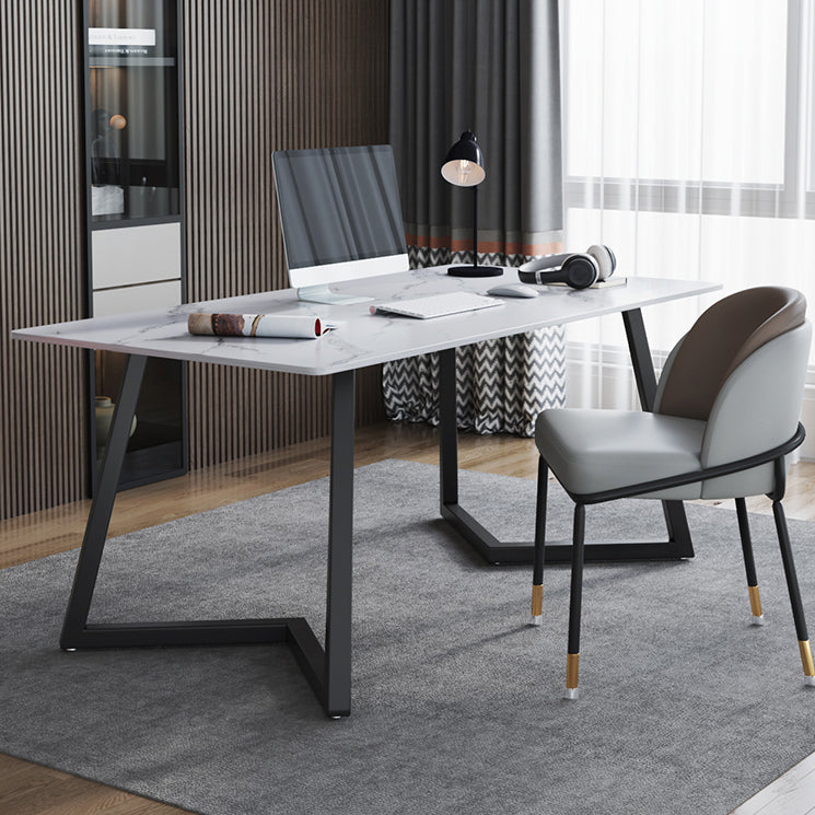 Mesa de oficina de rectángulo escritorio de trabajo industrial con base seld