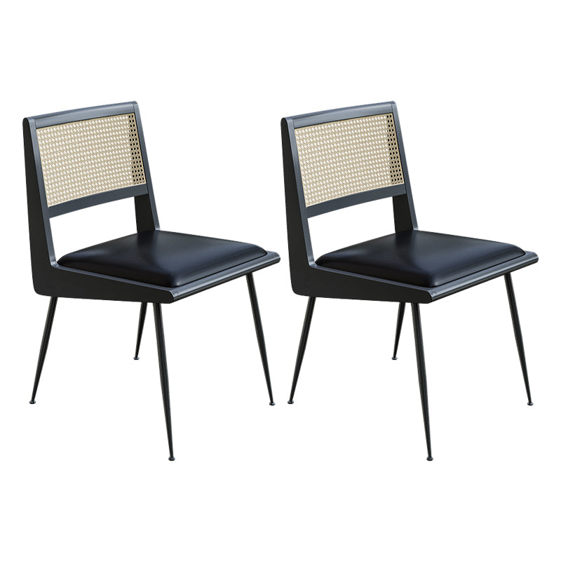 Lederen stoelconferentie stoel eigentijdse armloze mid-back stoel