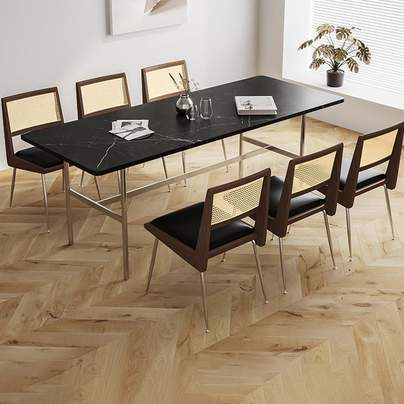 Lederen stoelconferentie stoel eigentijdse armloze mid-back stoel